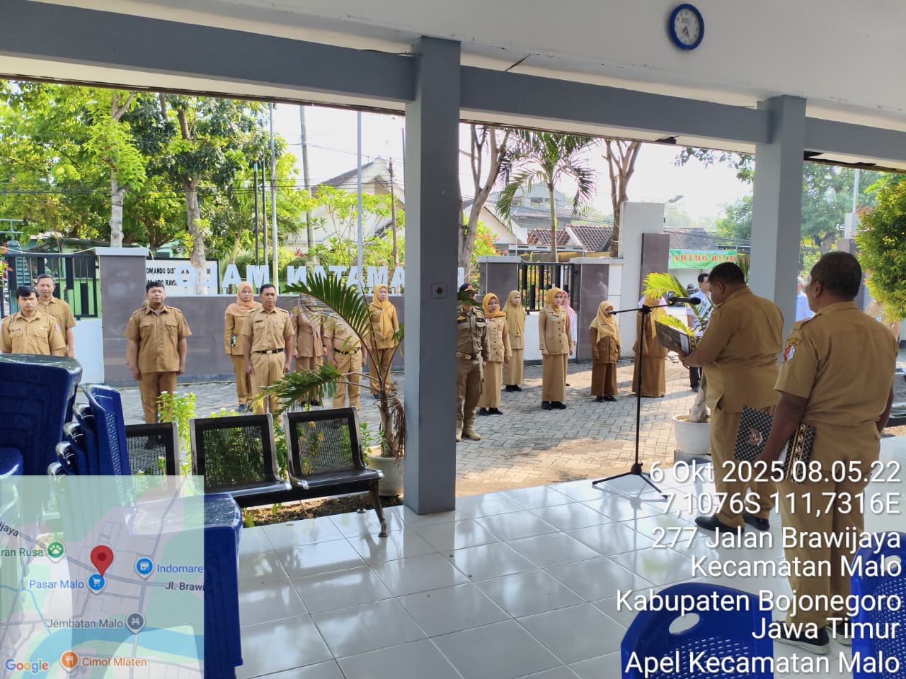 Apel Pagi Kecamatan Malo Berlangsung Tertib dan Khidmat