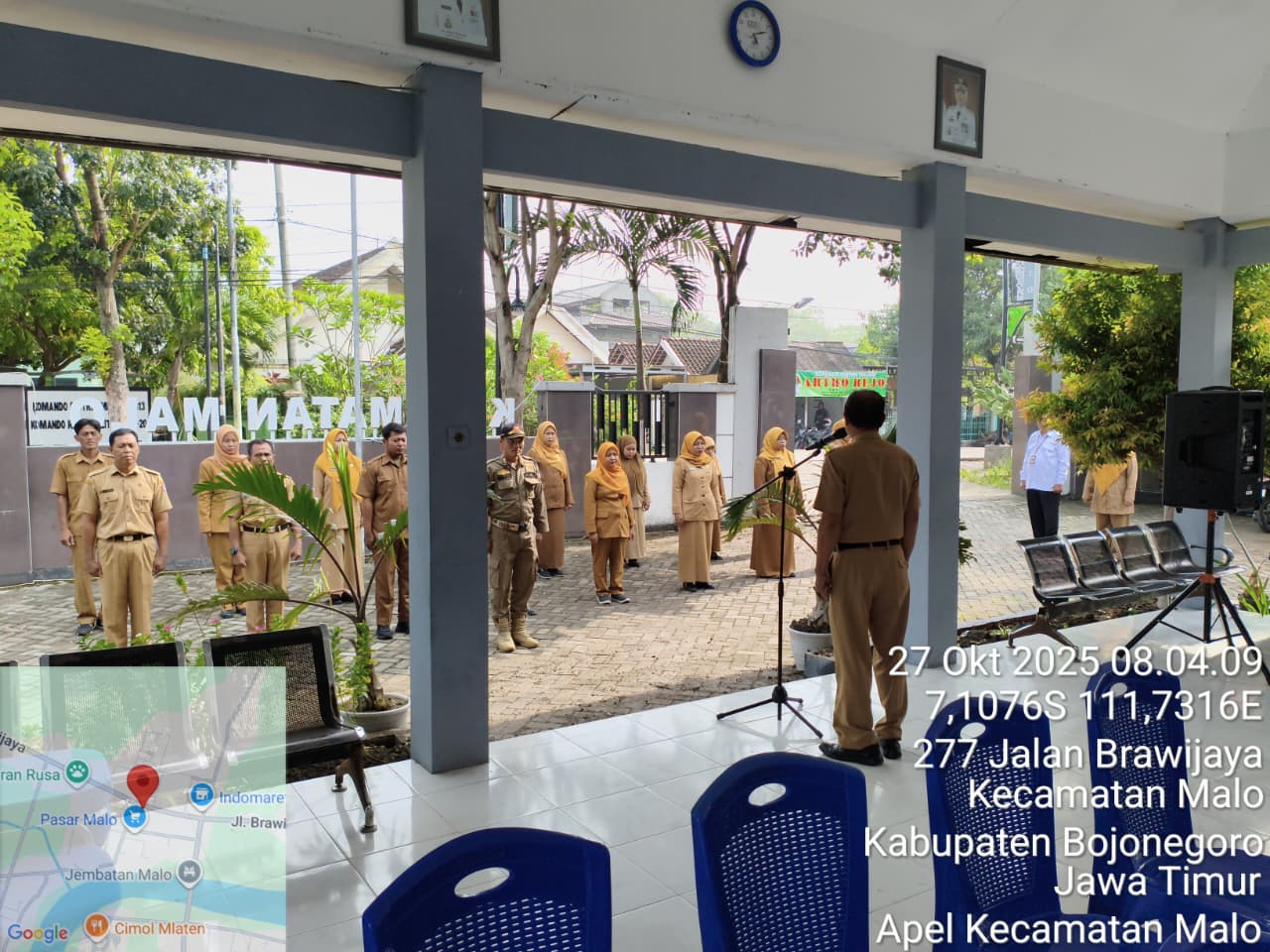 Apel Pagi Rutin di Kecamatan Malo Berjalan Tertib dan Lancar