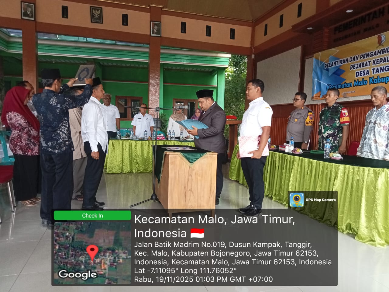 Pelantikan PJ Kepala Desa Tanggir Berlangsung Khidmat di Balai Desa