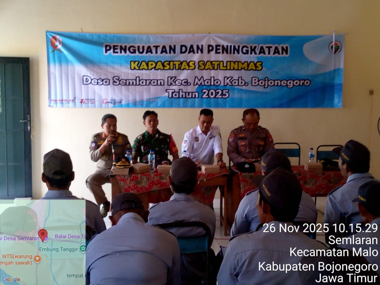 Penguatan Kapasitas Satlinmas Digelar di Desa Semlaran