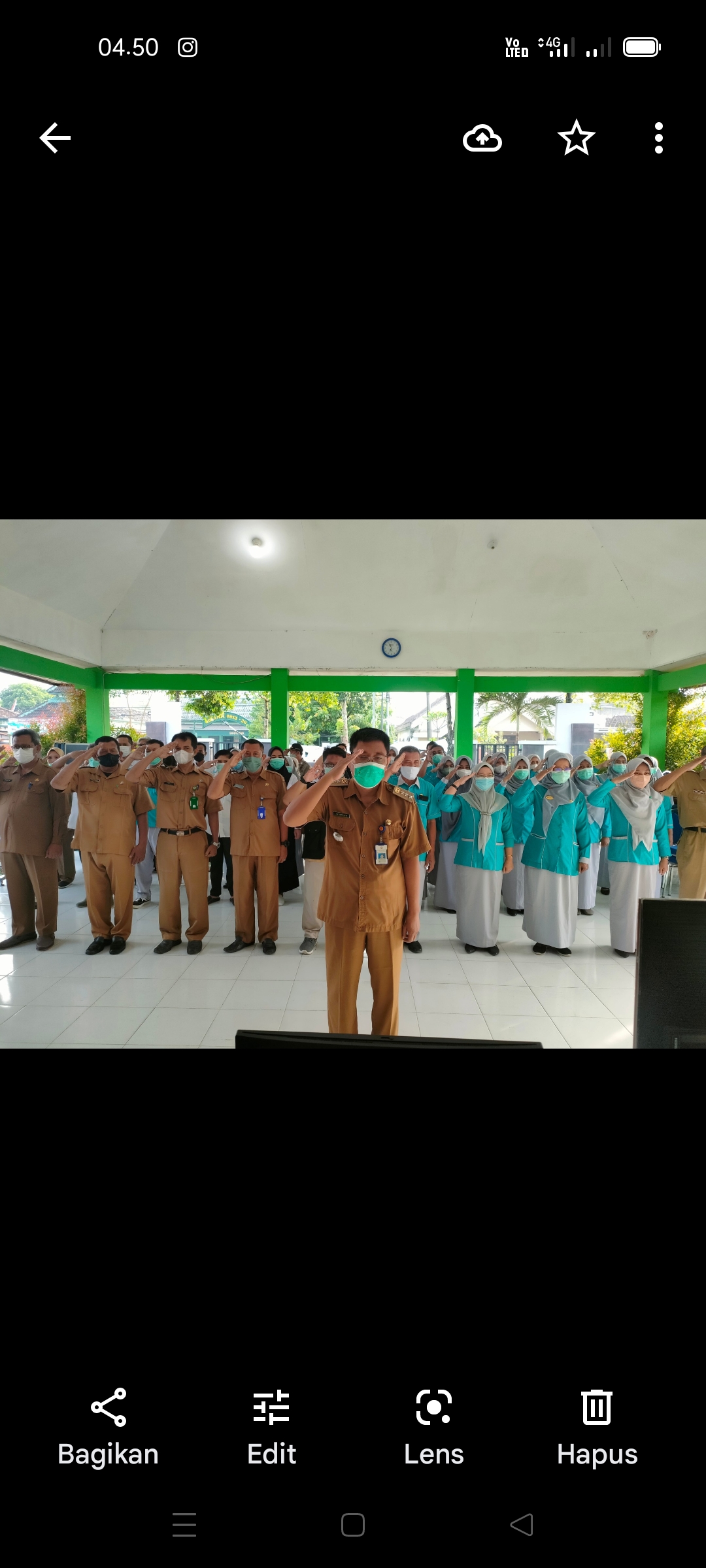 Apel pagi setelah Lebaran