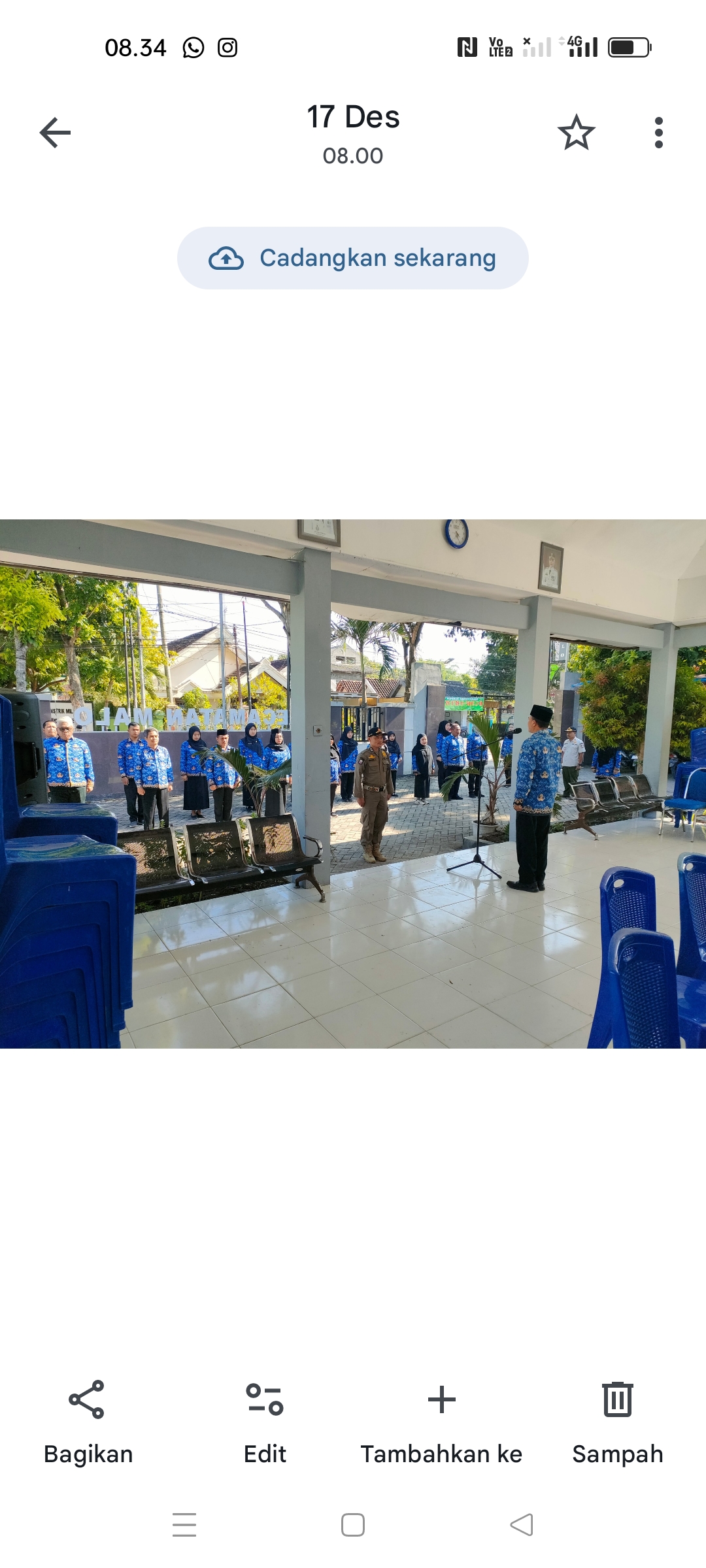 Apel pagi hari Rabu