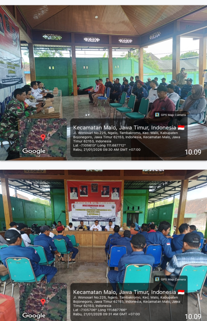 musdes penetapan APBD Desa tahun 2026 desa Tambakr