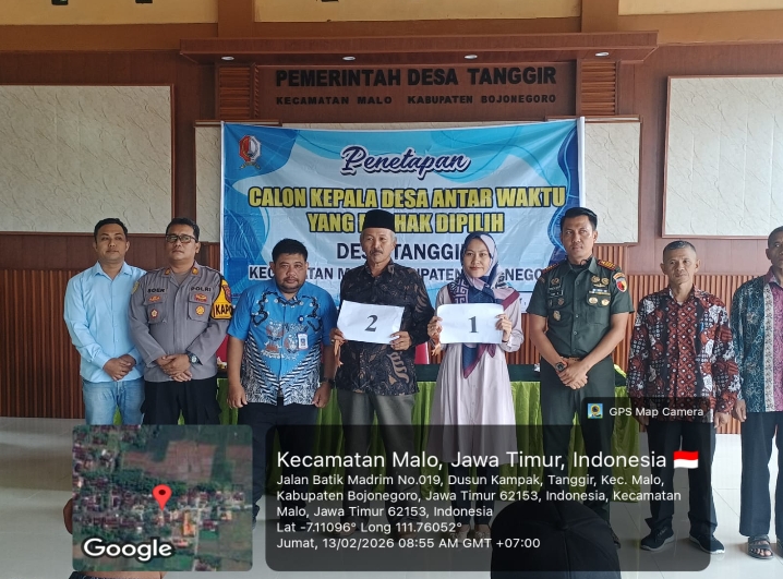 penetapan calon kades paw desa Tanggir