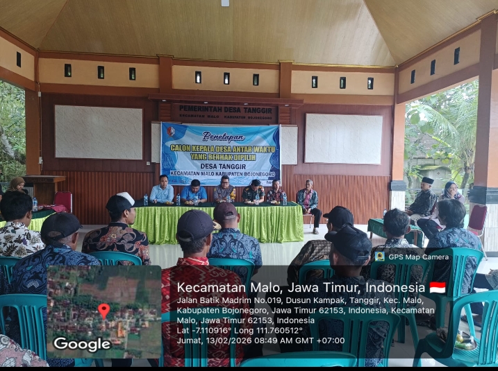 penetapan calon kades paw desa Tanggir